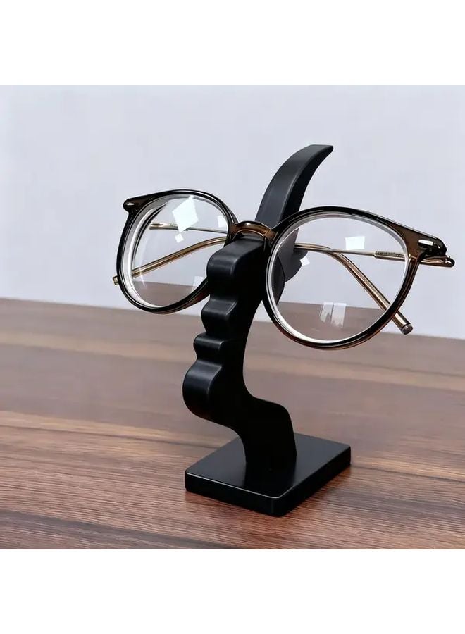White Curved Glasses Display Stand Non Slip Base Eyeglass Frame Holder - Image 1